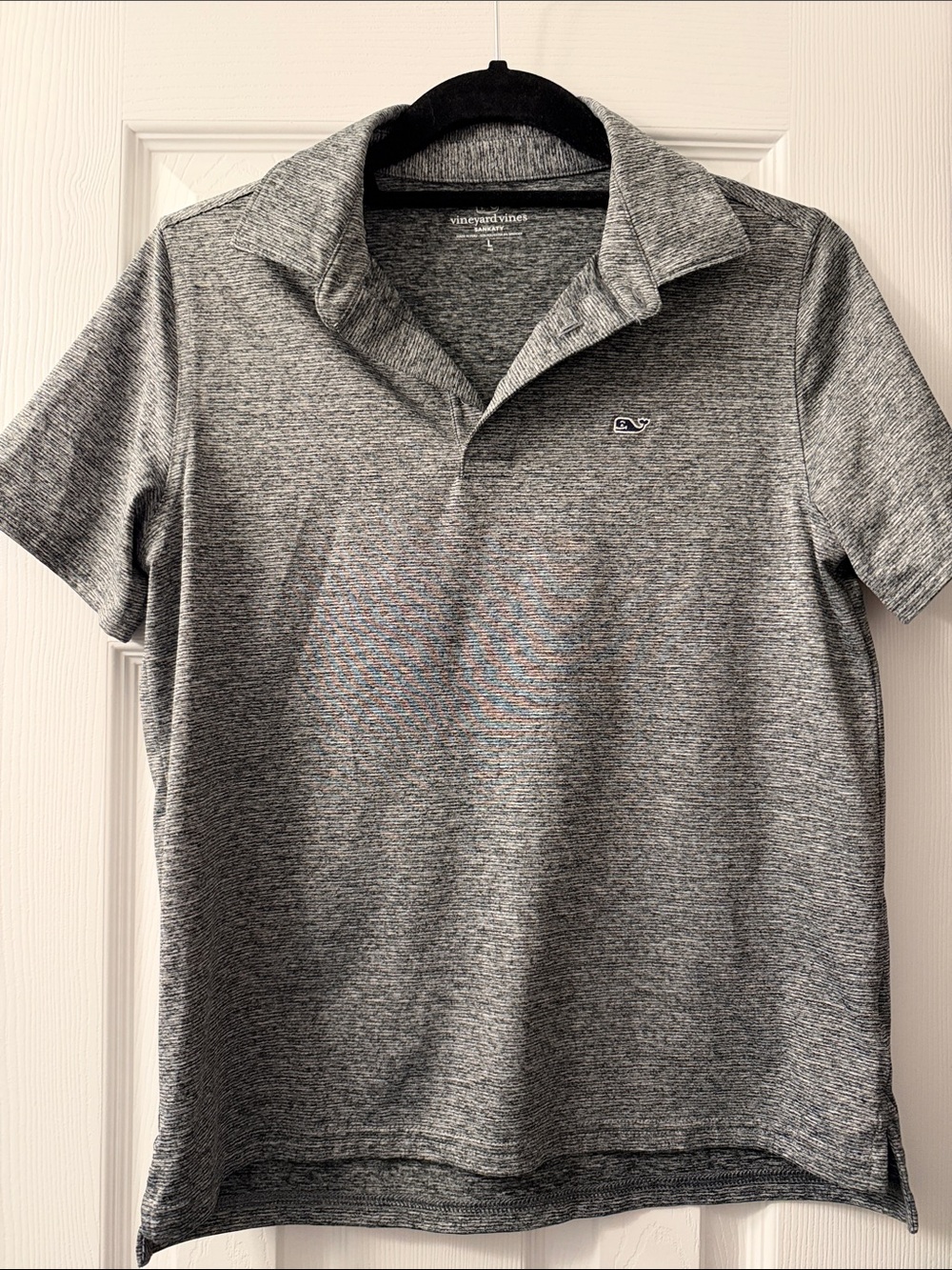Vineyard Vines Boys Heather Gray Polo Shirt Size Large